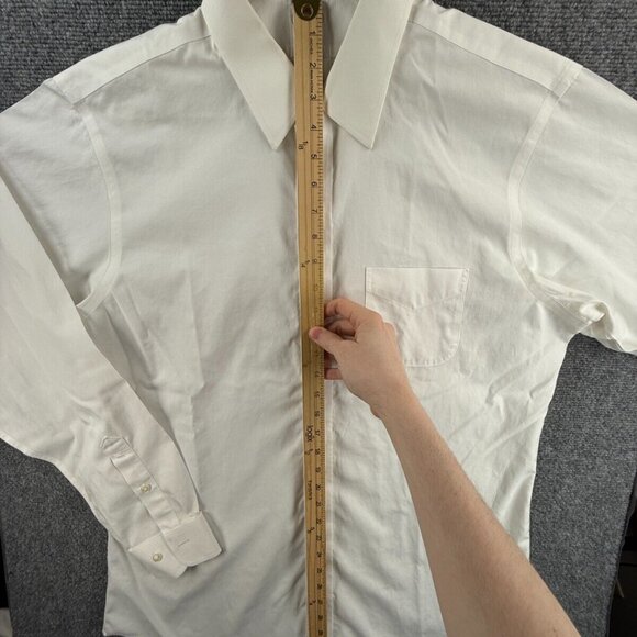 Brooks Brothers Non-Iron Regent White Cotton 16.5 36/37 Long Sleeve Button Up - Picture 3 of 16
